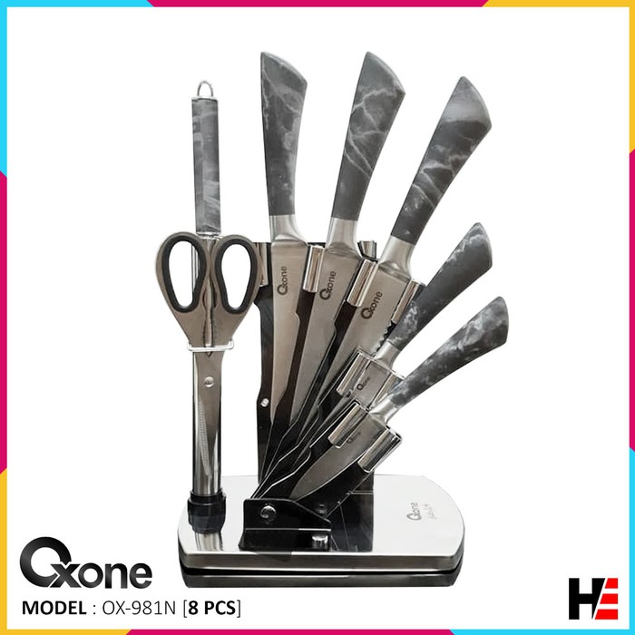 Pisau Dapur Set Oxone OX-981N 8Pcs New Butterfly Knife Set [ORIGINAL]