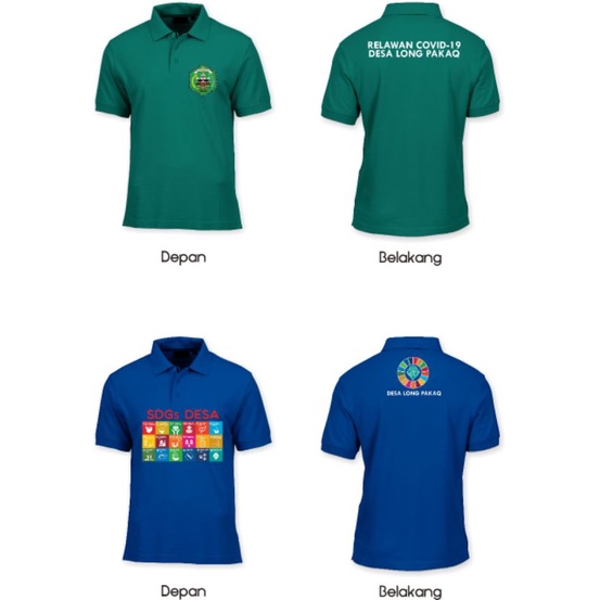 Kaos Polo Relawan Covid 19 dan SDGs Desa
