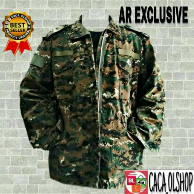 Jaket Loreng TNI Army Style Parka Bolak Balik Corak Marphat Product Exclusive