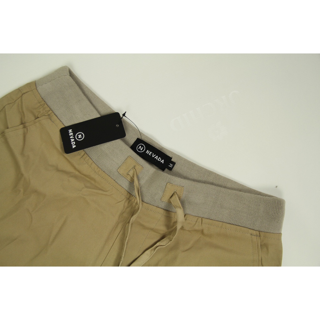 | COD | Celana Pendek Pria Woven NEVADA Khaki Polos | Celana Pendek Cowok Original 100%