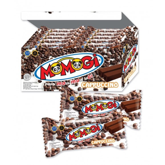 

MOMOGI Stick Makanan Ringan Ekstrudat - Netto 20 pcs x 6 gr Cappucino 1 Dus