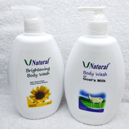 ⭐ BAGUS ⭐ [500ml | V NATURAL BODY WASH 500ML | Brightening Goat Milk Sabun Mandi Cair