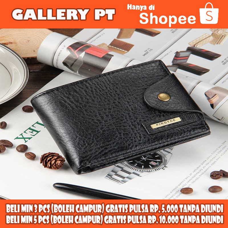 Baellerry Dompet Pria Bahan Kulit Horizontal