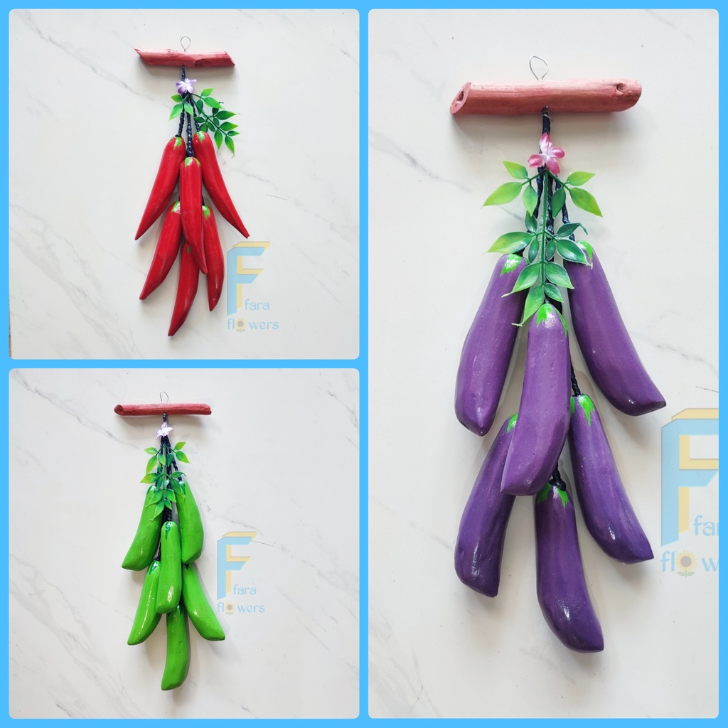 Buah kayu hiasan dinding buah gantung buah imitasi