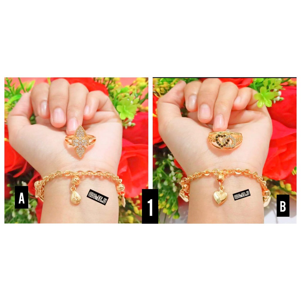 Gelang TITANIUM Dewasa Nuri Free Cincin (COD)