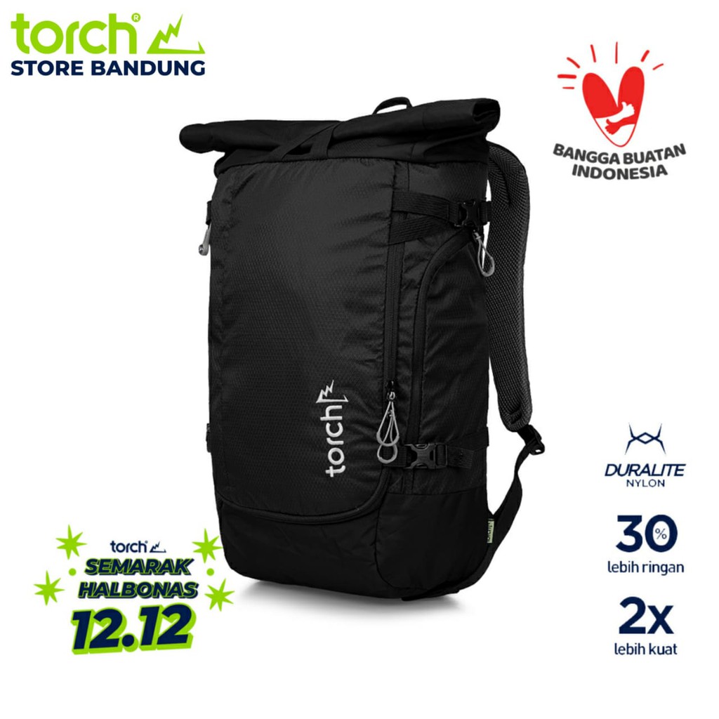 Torch Tas Ransel Travel Backpack Kushima 35 L - Jet Black