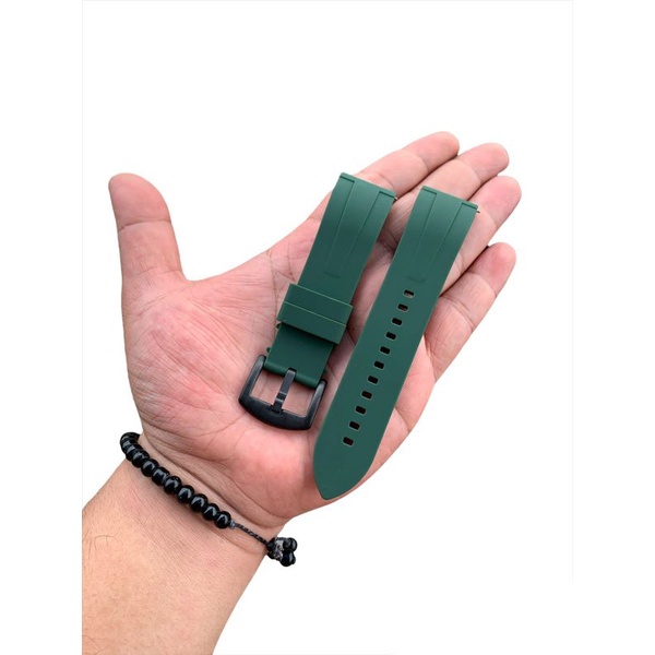 Strap Tali jam Tangan Karet Rubber melengkung sangat langka