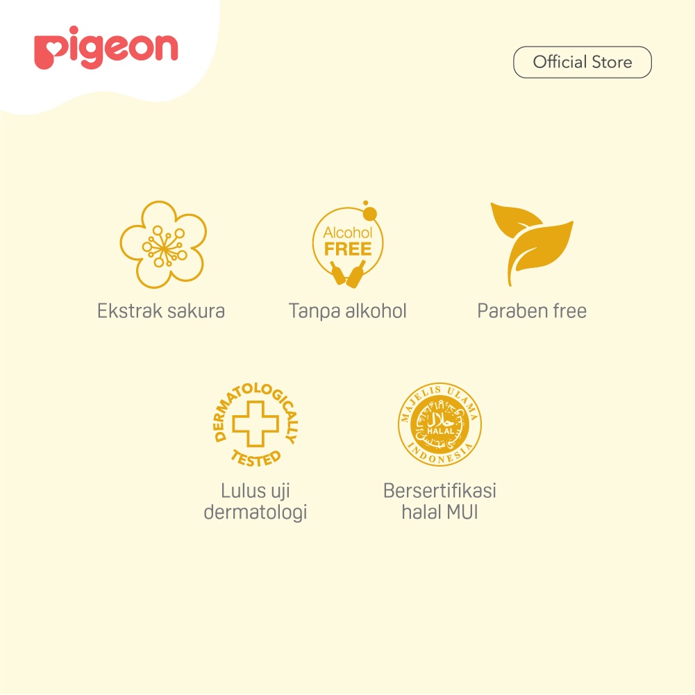 Pigeon Baby Wipes Sakura 50's / Tisu Basah Bayi Isi 50 Lembar