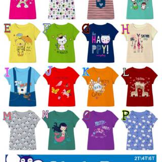  Kaos  anak  perempuan little bee  usia 1 5th baju kaos  anak  