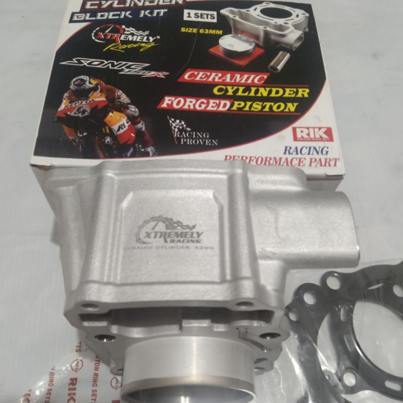 BLOK BORE UP HONDA SONIC / SUPRA GTR / CBR 150R / CB150 SIZE 63MM CERAMIC XTR RACING