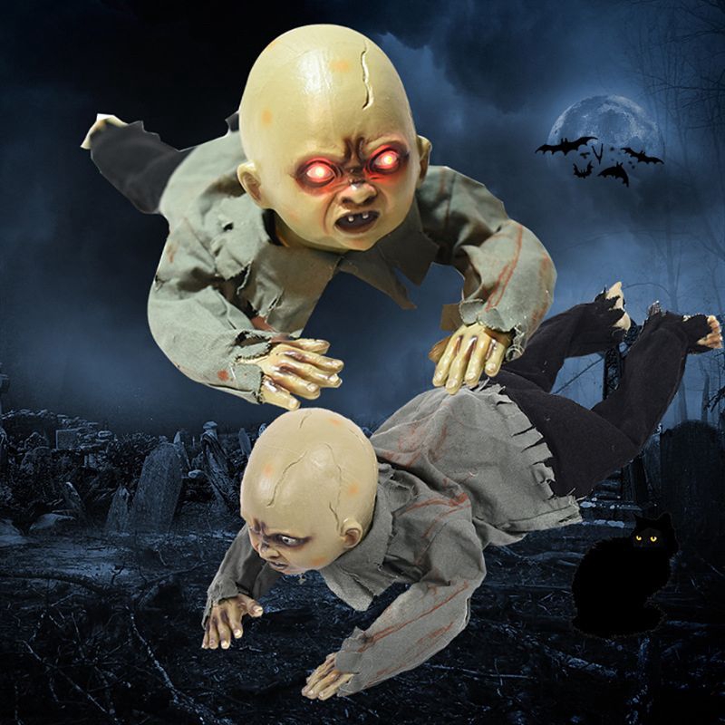 scary crawling doll