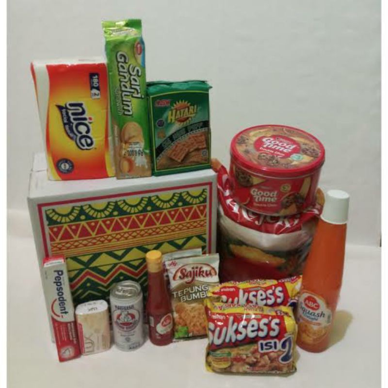 

Paket Parcel hemat lebaran +free kardus ucapan +free kartu ucapan