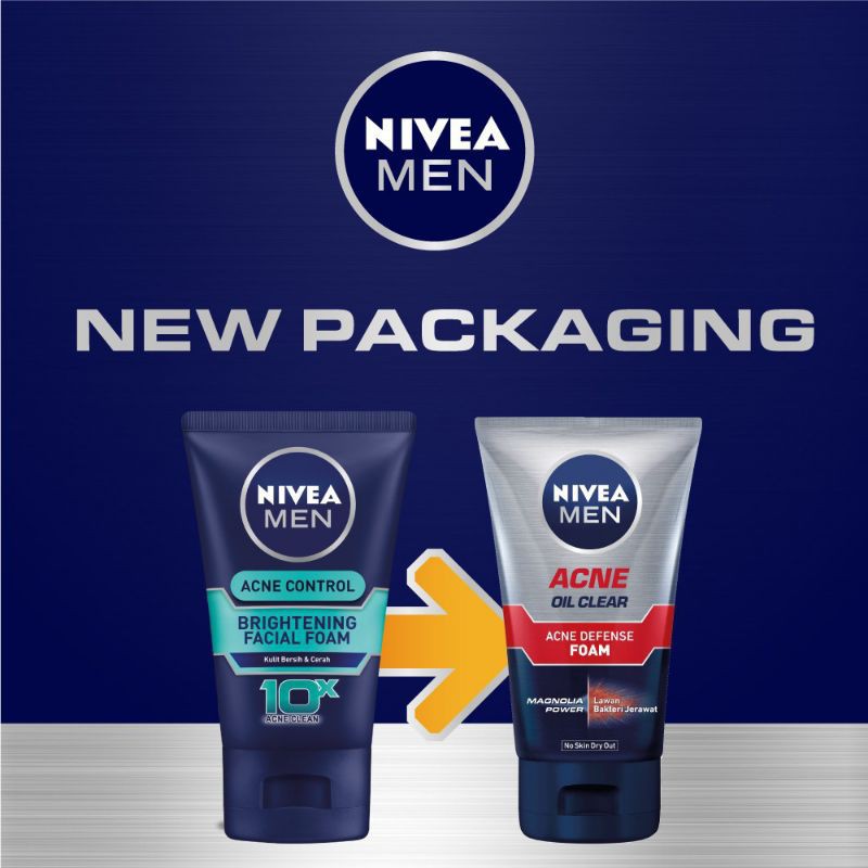 NIVEA MEN OIL CLEAR ACNE DEFENCE FACIAL FOAM