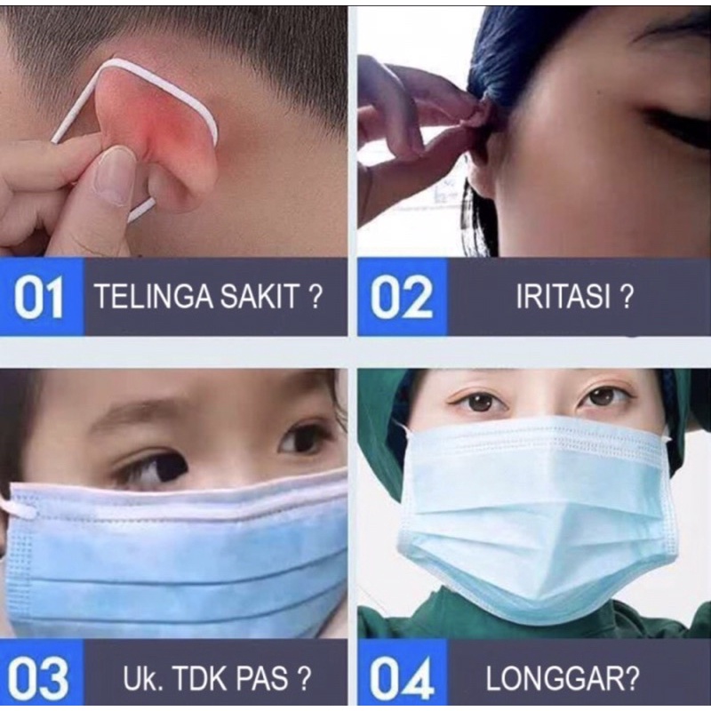 Connector Strap Masker Pengait Tali Hijab Pengikat Hook Earloop