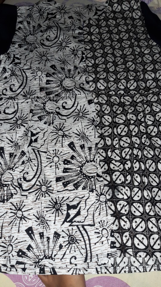 Batik Kahuripan Blus Batik Pita Kombinasi Abu Tua/batik Kantor/batik Kerja