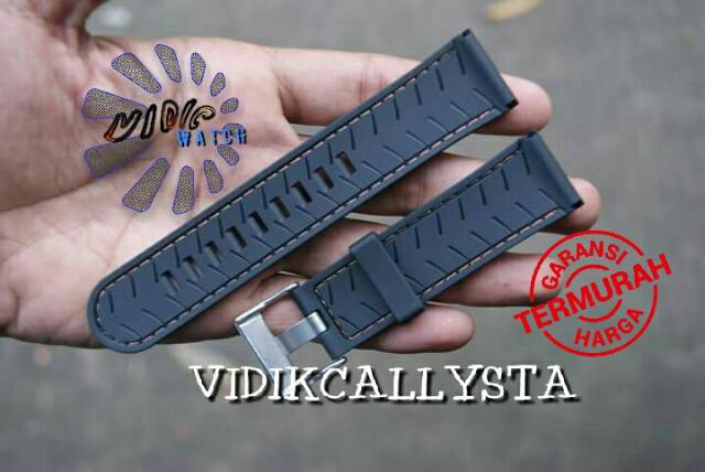 ORIGINAL RUBBER STRAP 22 24 / TALI JAM TANGAN ORIGINAL RUBBER WATERPROFF UNIVERSAL RECOMENDED