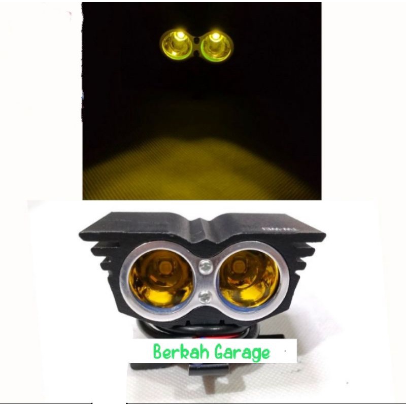 Lampu Tembak Sorot LED Ultrafire Burung Hantu Owl Mini 2 Mata 20 Watt