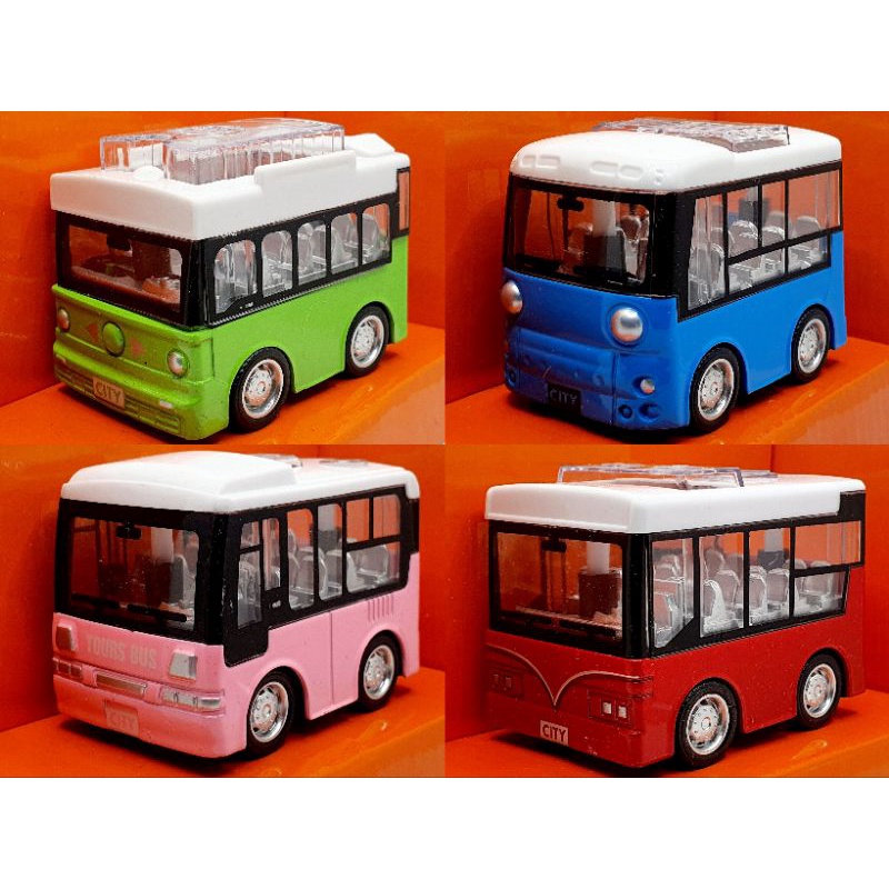 Mainan Mobil Mobilan Modern City Diecast Miniatur Bus Tingkat