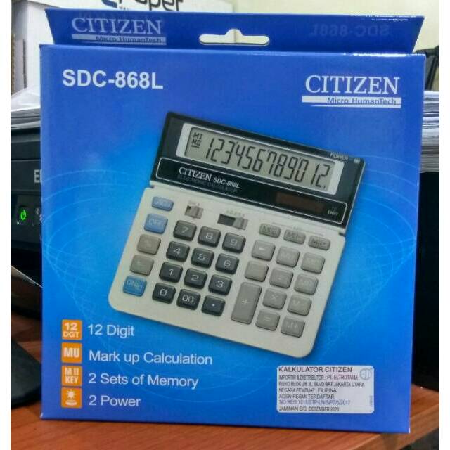 

Kalkulator Citizen SDC-868L