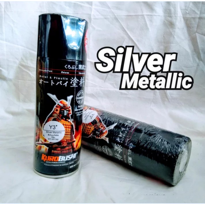 Pilox SAMURAI Pylox Cat Tahan Bensin Silver Metalic Metalik Metallic Kasar Cerah