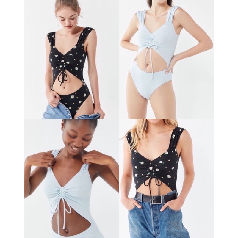 UO ruched tank bodysuit