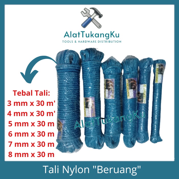 Jual Tali Tambang Plastik Nylon Tebal Mm Mm Mm Tali Tambang