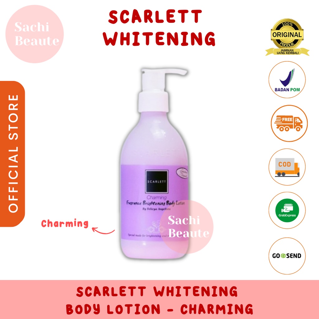 Scarlett Whitening Body Lotion Charming Sachi Beaute