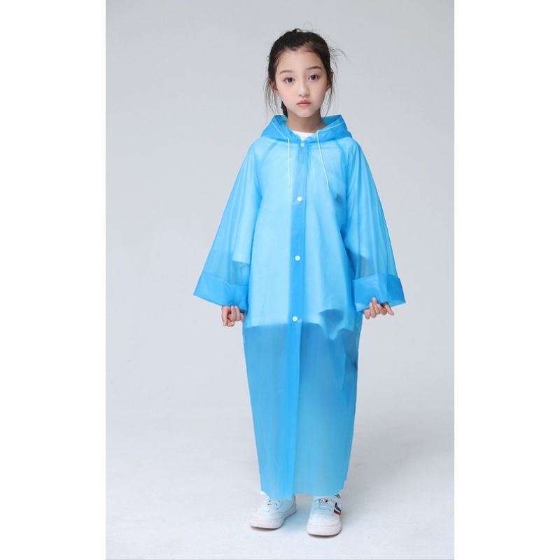 Jas Hujan Raincoat PEVA Anak Cewek Cowok Unisex 7-12thn