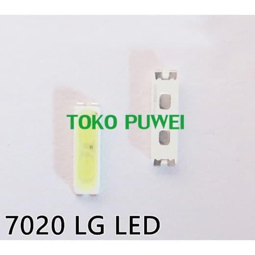 7020 3V LG LED TV BACKLIGHT SMD COLD WHITE KEREN PUTIH SEJUK BR22