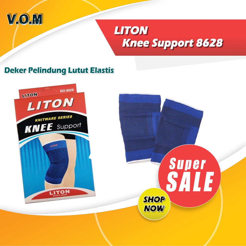 VOM-LITON Knee Support 8628 Deker Pelindung Lutut Elastis 0533