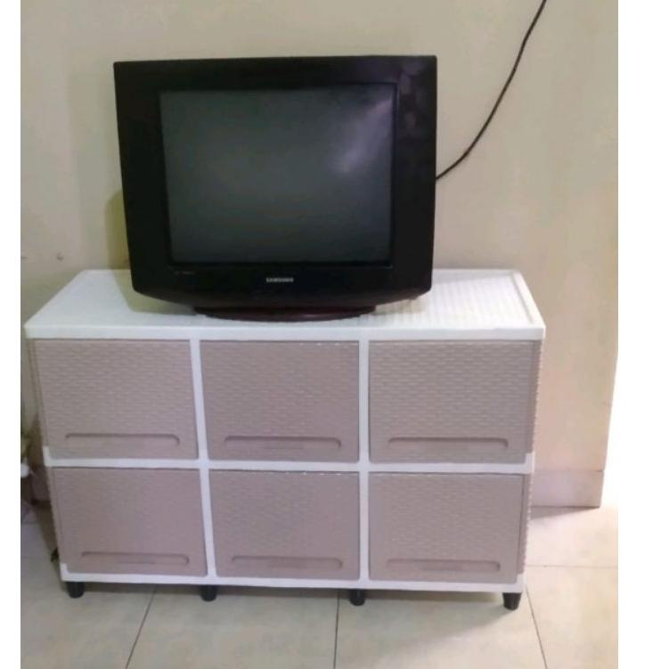 Kekinian Lemari plastik triple club flip 2 susun 03