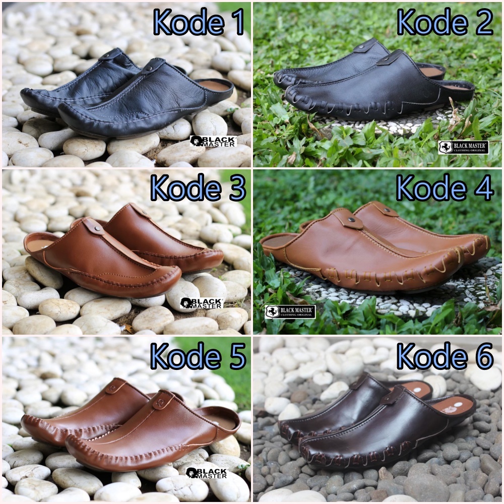 Sepatu Sandal Santai Kasual Pria Formal Black Master Bustong Original