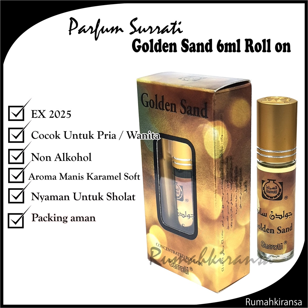 Parfum GOLDEN SAND 6ml Roll On | Parfum Surrati | Surrati Perfumes | Bibit Minyak Wangi