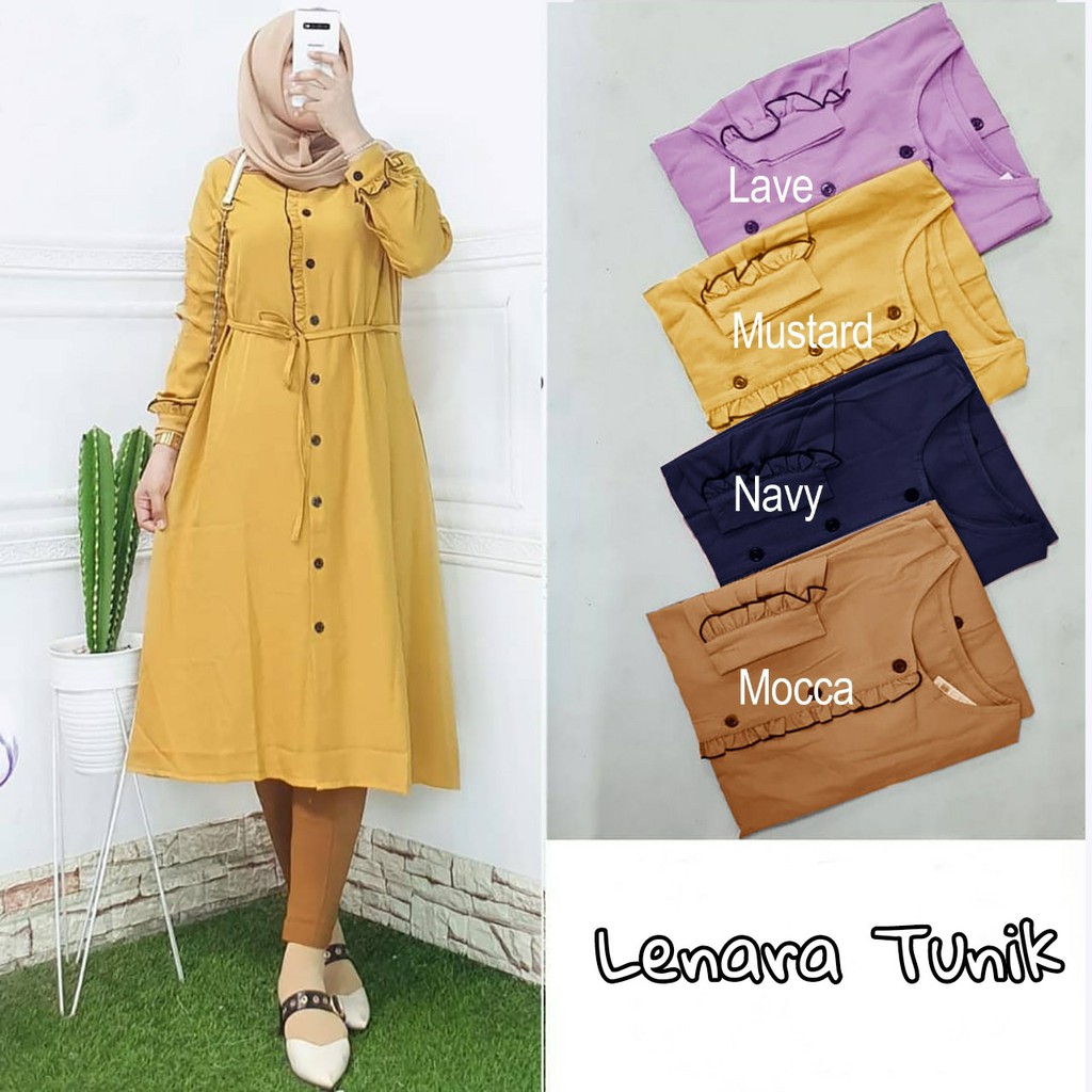 COD ✔ KMB -LENARA TUNIK / ATASAN WANITA MURAH / TUNIK MUSLIM TERBARU / PAKAIAN WANITA KEKINIAN