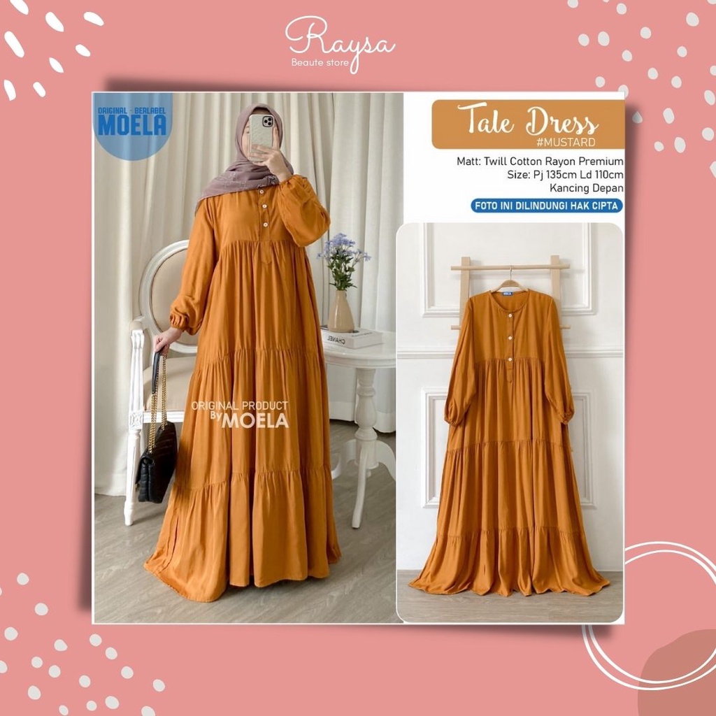 TALE DRESS by Moela 100% Original Berlabel - Tale dress moela dress muslim lengan panang gamis wanit