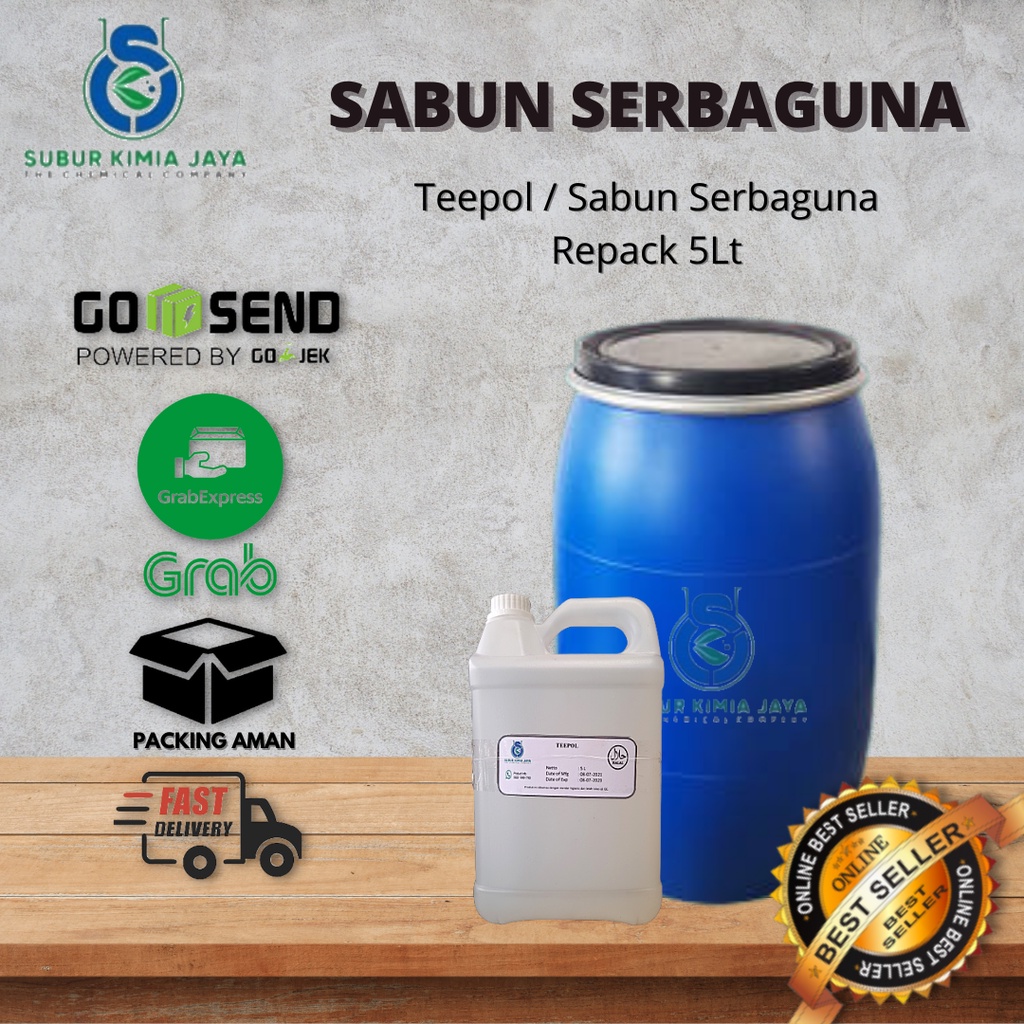 

Teepol - Sabun Serba Guna Minyak / Cairan Serbaguna Penghilang Minyak 5 L Premium