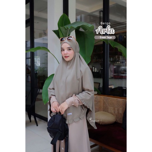 Bergo Arla Khumaaz Azda | Bergo Tali Army Teracota