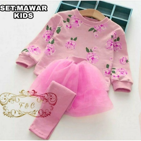 Baju Natal Set Anak Perempuan Terbaru 2021 Pesta Kondangan Simple Modis Kekinian Modern Murah Fe Set