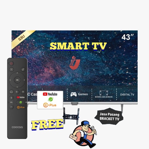 COOCAA 43 inch Digital Smart TV Coocaa 43S3U (NEW PRODUCT) - BRACKET&PSANG