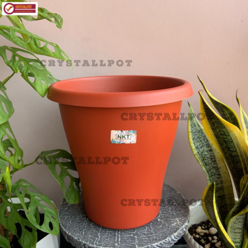 pot bunga tanaman tinggi nkt tower 30cm - NKT TOWER 30 MERAH BATA