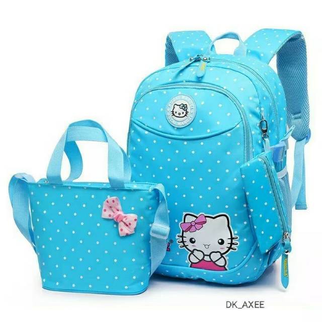 NIQABIS TAS RANSEL ANAK PEREMPUAN HELLO KITTY SET 3IN1 TAS SEKOLAH ANAK PG PAUD TK SD CEWEK MURAH