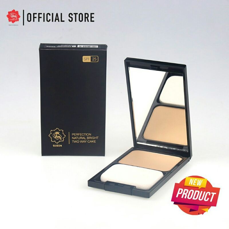 Viva Queen Perfection Natural Bright Two Way Cake Compact Powder Bedak Padat