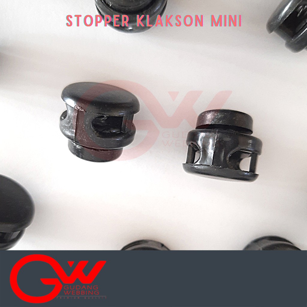 Stopper Tali Kur / Stopper Klakson MINI 2 lubang Acetal (100pcs)