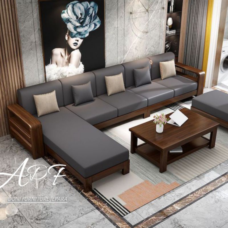 Kursi Tamu Sofa Minimalis Kayu Jati Set Kursi Sofa Sudut