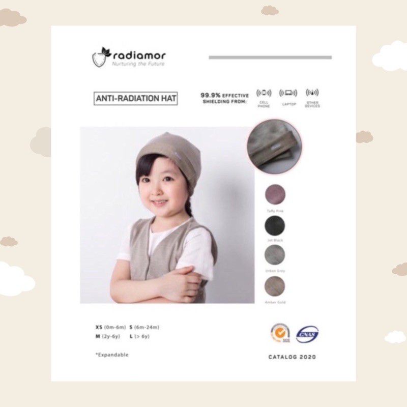 Radiamor surabaya Antiradiation Hat topi anak bayi balita anti radiasi antiradiasi anti bacterial