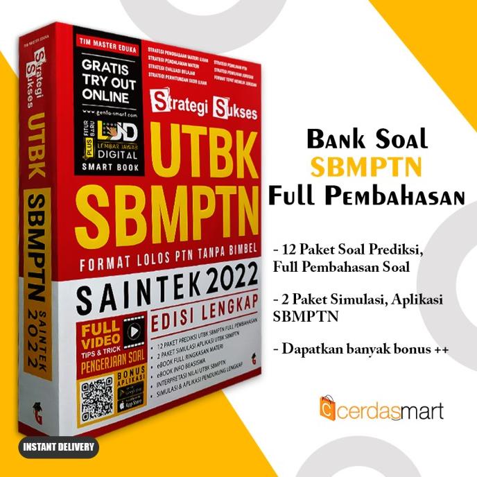 

BUKU SBMPTN UTBK STRATEGI SUKSES SAINTEK 2022 BONUS APLIKASI ANDROID