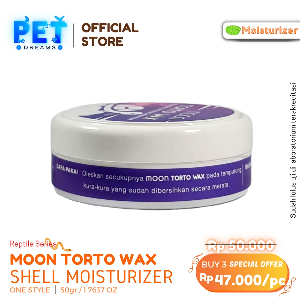 PROMO MOON TORTO WAX SHELL PELEMBAB TEMPURUNG CANGKANG KURA BATOK TORTO SULCATA ISTAR PARDALIS