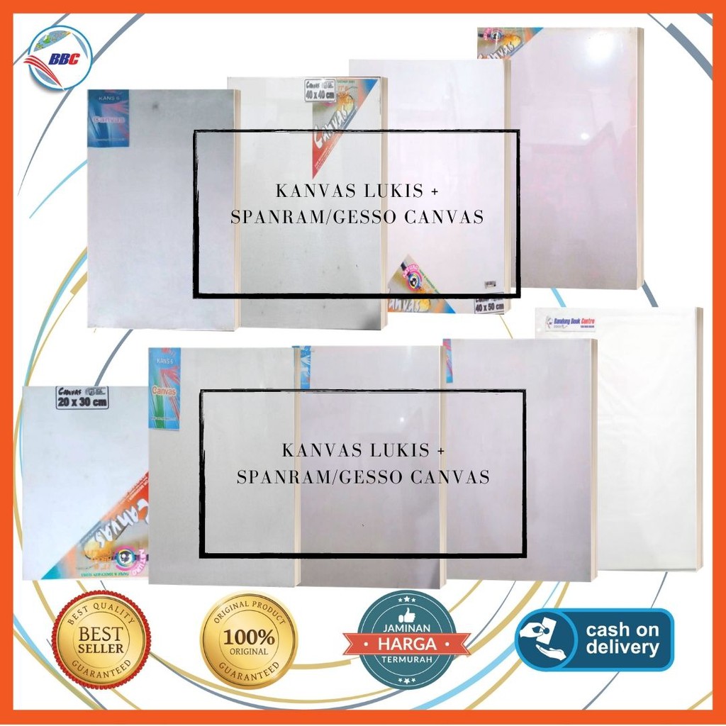 

Kanvas Lukis dan Spanram (Gesso Canvas)