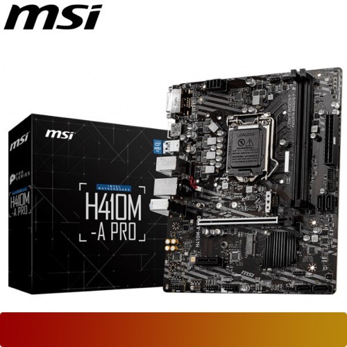 MSI H410M-A PRO | Motherboard Intel Gen 10 LGA 1200 Micro ATX