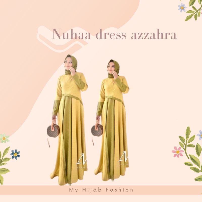 Nuha Dress by Azzahra | Nuhaa dress azzahra | Dress Nuha by azzahra | Nuha Azzahra | Dress dan outer
